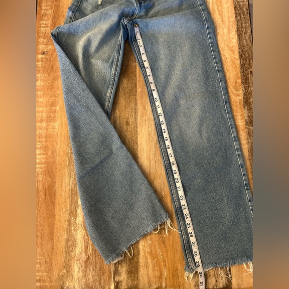 &Denim Ultra High Waist Wide Leg Coupe Jeans, Size 2 - Picture 10 of 12